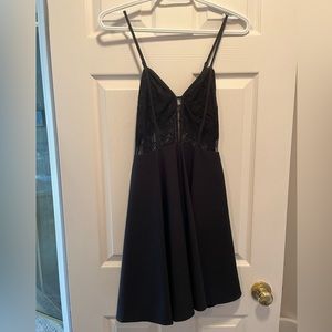 Black laced bodice dress